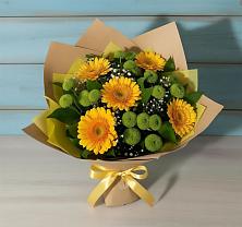 Букет цветов из:  Герберы и Хризантемы в Мари-Туреке